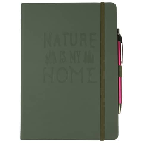 Taccuino con copertina impermeabile Donau Outdoor A5 - 56 ff 120 g/m² quadretti - verde oliva - 330370011